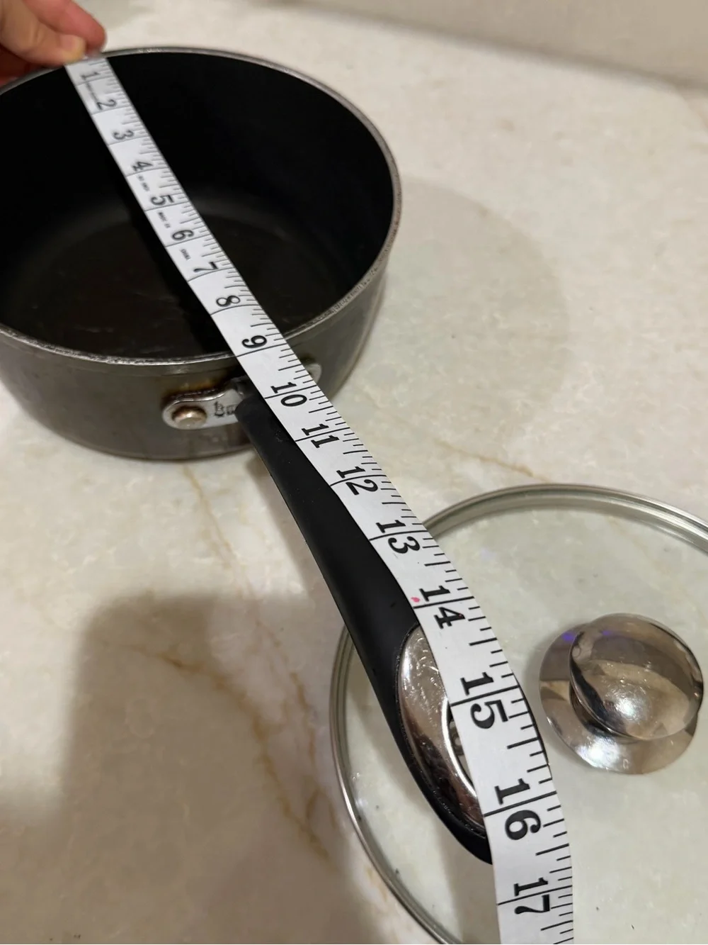 Bialetti Black Saucepan with Glass Lid and Soft-Grip Handle